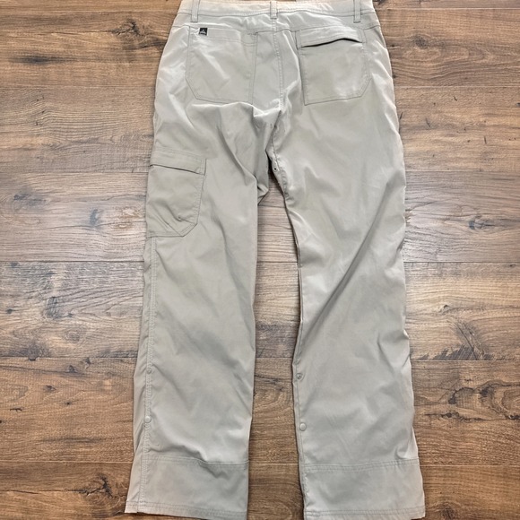 PrAna Mens Large Zion Khaki Cargo Hiking Pants Stretch M41173208 READ FLAW - Picture 3 of 6